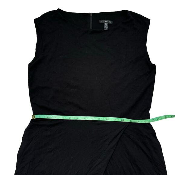 EILEEN FISHER Black Viscose Wide Leg Scoop Neck Jumpsuit Size XS Womens #R18VFF - Picture 6 of 8